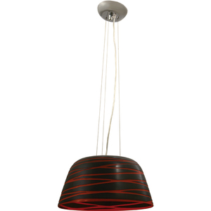 LURDES Lámpara colgante roja/negra 1xE27.37 cm Araña elegante para decoración del hogar - Product Image 1