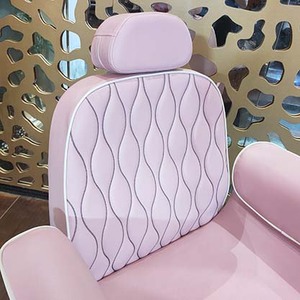 Chaises de barbier hydrauliques réglables de style français pour femmes, chaises de coiffure roses - Product Image 6