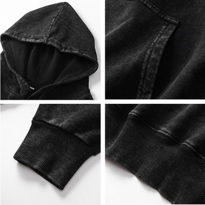 Sweat à capuche homme en coton vintage épais, confortable et surdimensionné, de qualité supérieure, avec logo personnalisé multicolore, effet délavé - Product Image 2
