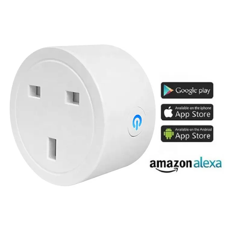 Alexa/Google home/Homekit compatível tuya casa inteligente zigbee tomada de parede 16A max temporizador 3 pinos wi-fi inteligente uk plug