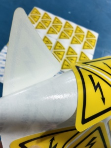 Không thấm nước siêu thị cảnh báo dấu hiệu công nghiệp chuyển Decal Laminate kết thúc trang trí Holographic dính dán nhựa - Product Image 4