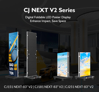 Écran d'affichage numérique pliable ultra-mince Canbest CJ Next V2 GOB LED pour totem publicitaire, idéal pour les centres commerciaux et les magasins de détail