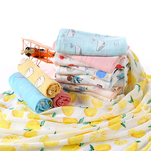 Coperta Avvolgente per Neonati 120x110cm, Stampa Animali Cartoon, in Mussola di Bambù e Cotone, Vendita all'Ingrosso - Product Image 4