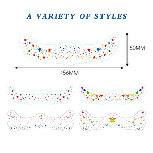 Cầu Vồng Tàn Nhang Hình Xăm Tạm Thời Không Thấm Nước Đầy Màu Sắc Dot Tình Yêu Bướm Tùy Chỉnh Trang Điểm Lễ Hội Mặt Decal Hình Xăm Dán - Product Image 4