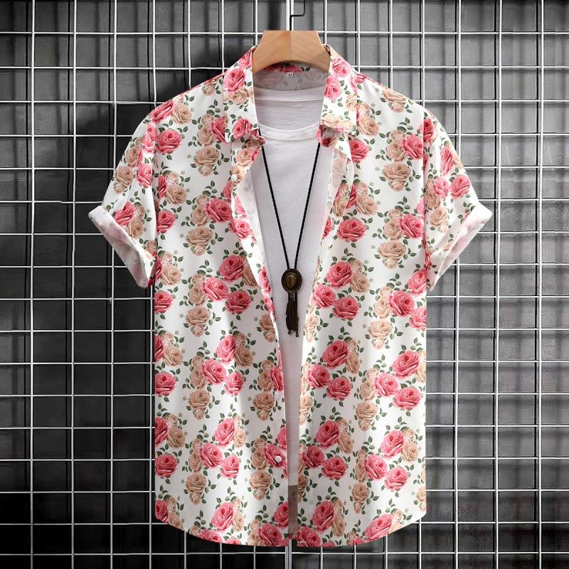 Bottom Red Powder Fragmented Flowers