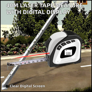 40m Laser Self-winding Tape With Metric Display Portable and Accurate Stainless Steel Blade JC-MT-Q03 Metric Measuring Tape JC-M - Product Image 5