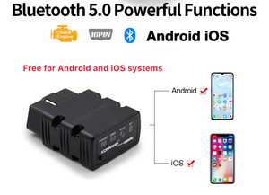 Adaptateur de <span class=keywords><strong>voiture</strong></span> ELM327 OBD2 EOBD Lecteur de code de panne du moteur Bluetooth 5.0 Interface sans fil OBDII Dongle pour Android IOS - Product Image 3