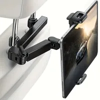Support de tablette pour voiture Support pour tableau de bord iPad Support télescopique pour siège arrière Clip universel pour siège arrière Support pour téléphone portable 360