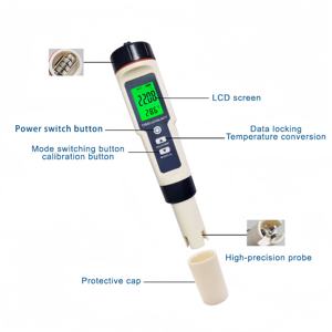 Medidor de Condutividade Digital, Medidor de Ec e Ph, Medidor de TDS para Alimentos, Eletrodo de Água 4 em 1, Sensor de Ph 1000Ms/Cm Rs485 Digital para Água - Product Image 3