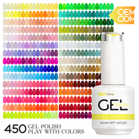 Vernis à ongles gel haute pigmentation 15 ml, longue tenue, finition brillante, séchage UV, professionnel, pour nail art