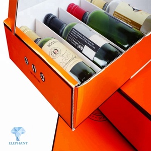 Custom Folding Luxury E Flute Corrugated Wine Glass Bottle Packaging <b>Boxes</b> - Product Image 3