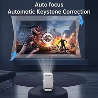 Projecteur LED portable intelligent HaoMing HY600 1080P HD pour l'éducation et les réunions, avec mise au point automatique, correction trapézoïdale et écran tactile