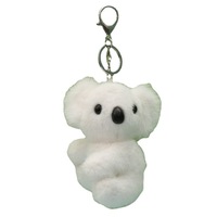 Porte-clés en peluche Koala mignon style Instagram transfrontalier avec chaîne de perles, breloque de sac à dos, poupée de machine à griffes