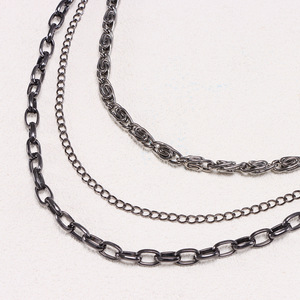 Hip Hop Multi Layered Metal Waist <b>Chain</b> Gunmetal Black Zinc Alloy Denim Pants <b>Chain</b> Casual Fashion Body <b>Chain</b> - Product Image 4