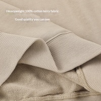 Sweat-shirt à col rond en molleton de coton épais 350 g/m², coupe ample personnalisée, épaules tombantes, veste d'automne-hiver imprimée et brodée