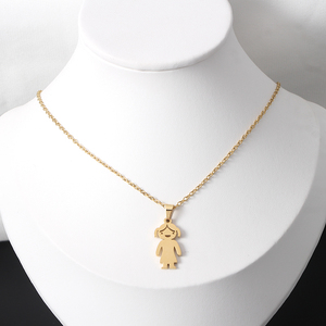 Collana con Ciondolo Personalizzato in Acciaio Inossidabile Placcato Oro 18K, Vendita all'Ingrosso - Product Image 3