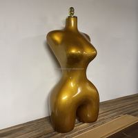 Mannequin de présentation de corps supérieur, modèle féminin, taille plus, en cuir mat doré, avec des hanches larges, style brésilien, Guangzhou HOT