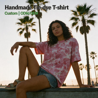 Camiseta Tie Dye de Diseño HuaYi con Certificación GOTS y GRS, 100% Algodón, Camiseta Informal Holgada, Ropa de Playa para Mujer, Tops Transpirables de Verano para Mujer