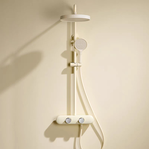 Ensemble <span class=keywords><strong>de</strong></span> <span class=keywords><strong>douche</strong></span> <span class=keywords><strong>de</strong></span> luxe gris bronze chromé avec mitigeur thermostatique à poignée unique, système <span class=keywords><strong>de</strong></span> <span class=keywords><strong>douche</strong></span> pluie en laiton massif, douchette à main et <span class=keywords><strong>barre</strong></span> <span class=keywords><strong>de</strong></span> massage coulissante - Product Image 3