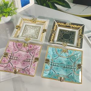 Cenicero de Cuatro Puertos para Cigarros, Cenicero de Cerámica de Alta Gama para el Hogar, Restaurante u Oficina, Ideal para Regalo - Product Image 3