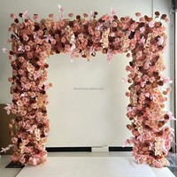 BL-FR48 Bon prix, décoration de mariage, anniversaire, hôtel, mur de fleurs artificielles en soie, arche carrée d'hortensias et de roses