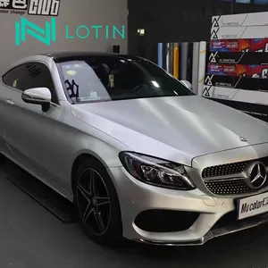 Wholesale Supplier Vehicle Body Sticker Auto Wrapping Film Satin Brushed Silver Car Wrap Vinyl