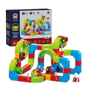 Juego de 146 Piezas de Pistas Magnéticas para Niños, Circuito Flexible para Autos de Carreras, Ensamble de Pista de Trenes de Suspensión Magnética Eléctrica DIY - Product Image 1