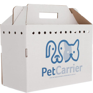 B636 các tông màu trắng nước dựa trên lớp phủ dùng một lần các tông Pet Carrier Hộp <span class=keywords><strong>3</strong></span> Lớp sóng cao cấp Dog Giao thông vận tải hộp - Product Image 4