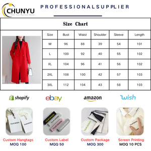 2024 gros hiver femmes mode veste moyen Long Style Double boutonnage à manches longues femmes laine manteau - Product Image 6