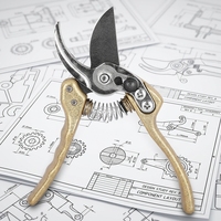 Ciseaux de taille professionnels pour bricolage industriel, poignée antidérapante, lame en acier au carbone revêtue de PTFE