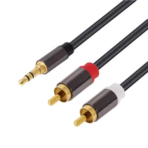 DC 3,5mm zu 2 RCA Stecker RCA Stereo Audio Video Männlichen AUX Y Splitter schlange Kabel für Ipad /MP3/PC/Laptop