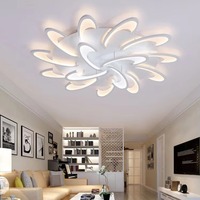 Plafonnier LED moderne nordique, lustre avec base en fer et couvercle en acrylique, alimentation CA, contrôle par interrupteur, Ra95, couleur variable, surface