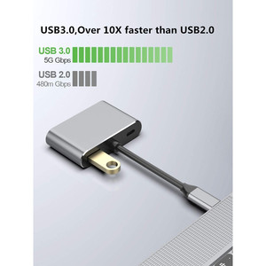 Adaptateur multiport Typec Hub Usb3.0 Hdmi Vga pour ordinateur portable - Product Image 3