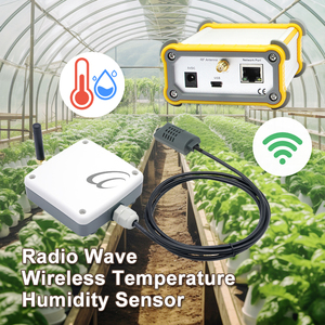 <b>Wireless</b> <b>Temperature</b> Humidity <b>Sensor</b> Radio Wave Environmental Monitoring <b>Sensor</b> for Greenhouse Building Site - Product Image 1