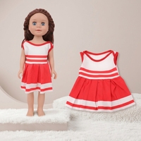 Robe de gymnastique rouge passionnée MSYO pour poupée, vêtements adaptés aux poupées de 18 pouces, mini-modèle de jouet pour filles