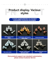 Sekrup Self-Tapping Kepala Torx Kiri Berbahan Baja Karbon Metrik Berkualitas Tinggi yang Dapat Disesuaikan # ST2-8 Biru-Berlapis Seng 8.8 Datar