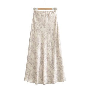 European and American style sexy and elegant design sense fashionable and versatile satin leopard print <b>fish</b> tail skirt - Product Image 4