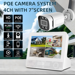 Sistema de Cámara de Seguridad CCTV con Monitor de Pantalla de 8MP y 4 Canales, Cámara PTZ POE IP67, Detección Humanoide, Audio Bidireccional, Kit NVR a Todo Color - Product Image 2
