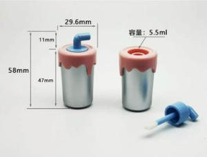 Nuovo Tubetto Creativo per Lucidalabbra a Forma di Tazza da Tè, <span class=keywords><strong>Serie</strong></span> Rosa Femminile, Flacone Vuoto per Gloss Labbra - Product Image 2