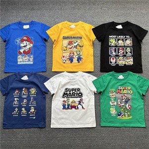   Camiseta para Niños, 6 Diseños, Estampado de <span class=keywords><strong>Mario</strong></span>, <span class=keywords><strong>Luigi</strong></span> y <span class=keywords><strong>Yoshi</strong></span>, Manga Corta, Cuello Redondo, Algodón, para Niños - Product Image 1