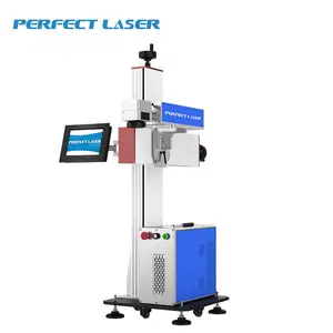 Kabel Laser sempurna kode rokok kemasan makanan sabuk konveyor mesin penanda Laser serat terbang Online