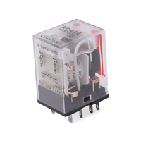 Relais électromagnétique miniature scellé RY-ELE XS2CN-D24L-GS DC 24V 10A 8 broches à usage général avec indicateur LED et contacts en alliage d'argent