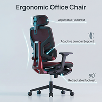 Nouveau design Chaise de bureau ergonomique, pivotante, confortable et moderne à dossier haut, à usage intensif