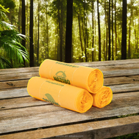 Sacs poubelles biodégradables en PLA compostable, emballage personnalisé pour fournisseurs, impression en héliogravure, thermoscellables, pour supermarchés et expositions