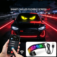 Écran LED flexible pour voiture, programmable, avec commande vocale IA, alimentation USB, écran LED couleur pour voiture, conforme aux normes CE et ROHS