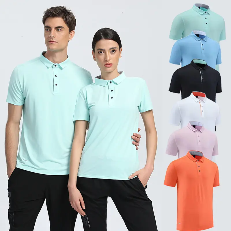 Commercio all'ingrosso di alta qualità pianura Casual Golf ricamo personalizzato Logo Polo semplice per gli uomini