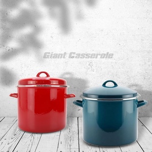 12 <span class=keywords><strong>Quart</strong></span> men trên cổ phiếu thép nồi/stockpot cảm ứng tuyệt vời cho hải sản súp nước sốt công suất lớn men Chứng Khoán nồi với nắp - Product Image 4