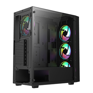 Factory Outlet New ATX PC Case Polygonal Mesh Computer <span class=keywords><strong>Gaming</strong></span> Case Apertura Vidrio templado OEM Aleación de aluminio PC Case Stock - Product Image 5