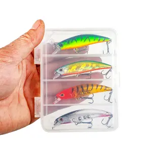 Offre Spéciale naufrage vairon 4 pièces/boîte 4g/6.8cm dur 3D yeux tueur leurre de pêche pour eau douce et salée appâts en gros