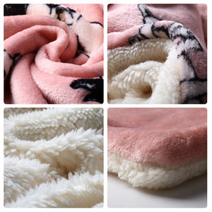 Alta calidad 100% poliéster franela Sherpa doble capa Super grueso dibujos animados patrones impresión moderna Extra cálida <span class=keywords><strong>manta</strong></span> de <span class=keywords><strong>invierno</strong></span> - Product Image 2